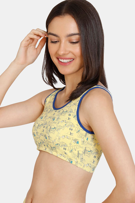 Zivame Girls Tom & Jerry Double Layered Non Wired Full Coverage Bra - Pale Marigold — image 3